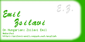 emil zsilavi business card